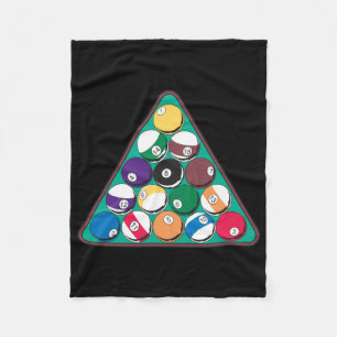 Racked Billiard Balls Fleece Blanket
