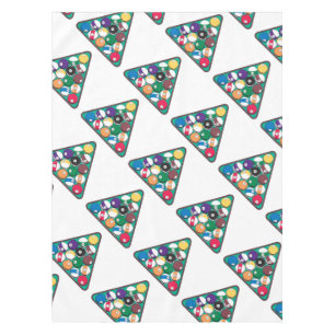 Racked Billiard Balls Tablecloth