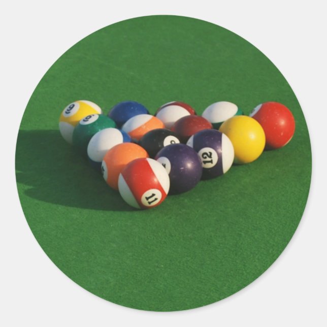 Racked Pool Balls Stickers (Front)