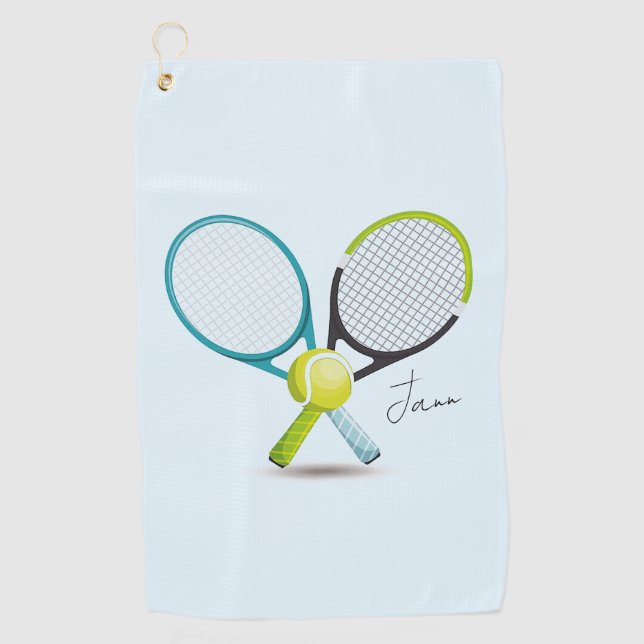 Racket and Ball Tennis Sweat Towel (Front)