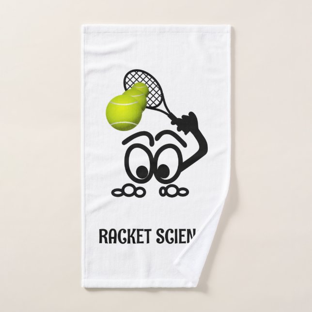 Racket Science Funny Tennis Player Hand Towel (Hand Towel)