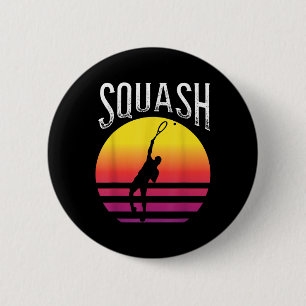 Racket Squash Ball Squash Court Badminton  2 Inch Round Button