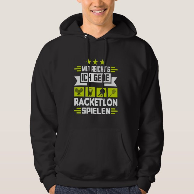 Racketlon Tournament Sport Four Disciplines Master Hoodie (Front)