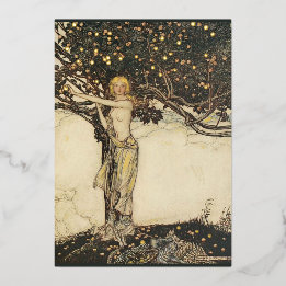Rackham's Freya (Wagner) Gold Foil Postcards