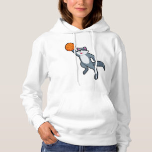 Racoon as Basketball player with Basketball Hoodie