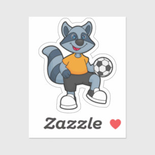 Racoon as Soccer player with Soccer ball
