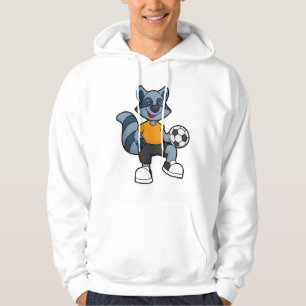 Racoon as Soccer player with Soccer ball Hoodie