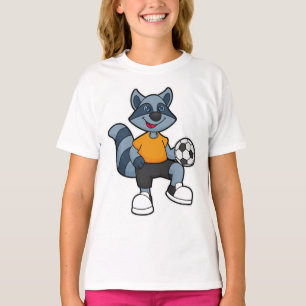 Racoon as Soccer player with Soccer ball T-Shirt
