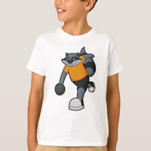 Racoon at Bowling with Bowling ball T-Shirt
