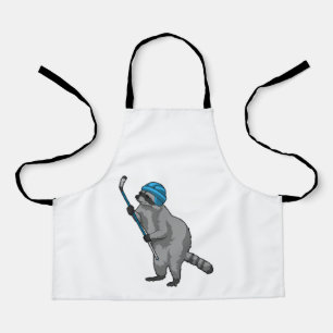 Racoon at Ice hockey with Ice hockey stick Apron
