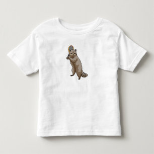 Racoon at Tennis with Tennis racket Toddler T-shirt
