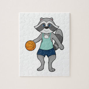 Racoon Basketball player Basketball Jigsaw Puzzle