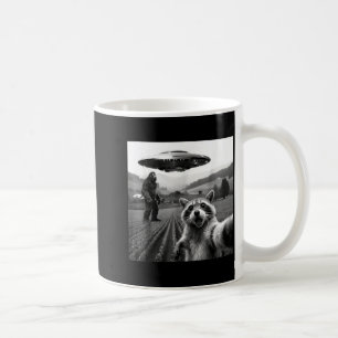 Racoon Bigfoot Selfie Ufo Funny Racoon Alien Bigfo Coffee Mug