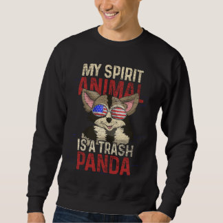 Racoon Funny Animal Lover Gift Idea Retro Raccoon Sweatshirt