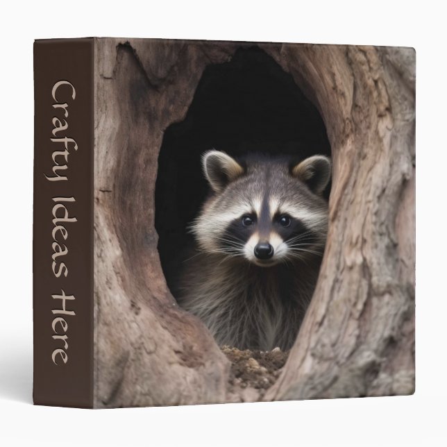 Racoon in Tree Cave Personal Binder (Front/Spine)