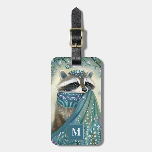 Racoon Luggage Tag (Front Vertical)