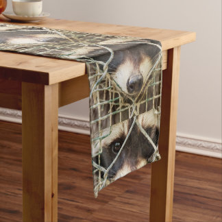 racoon on table ranner long table runner