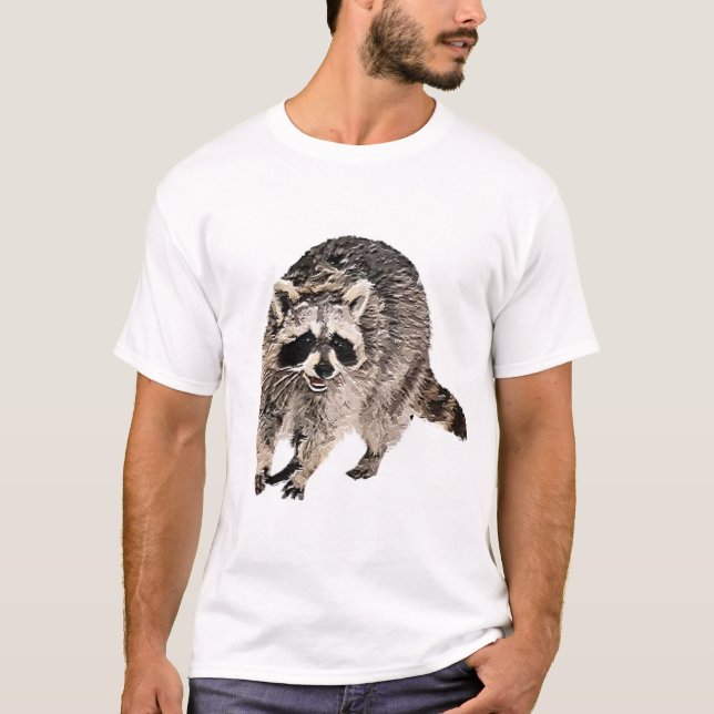 Racoon plain T-Shirt (Front)