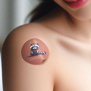 Racoon ropes shibari classic round sticker