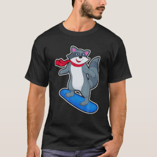 Racoon Snowboarder Snowboard Winter Sports T-Shirt