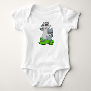 Racoon Soccer player Soccer Baby Bodysuit
