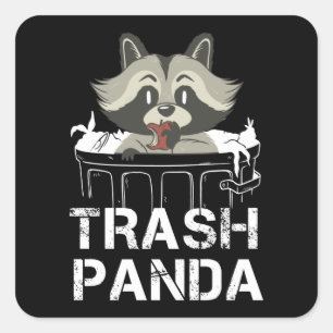 Racoon Trash Panda - Raccoon Gift Square Sticker