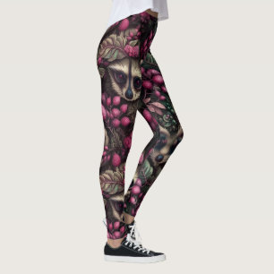 Racoons dans les leggings de framboises - Mignonne