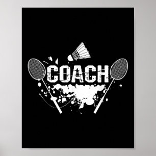 Racquet Smash Shuttle Coach Badminton  Poster