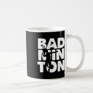 Racquet Smash Shuttle Player Badminton Coffee Mug