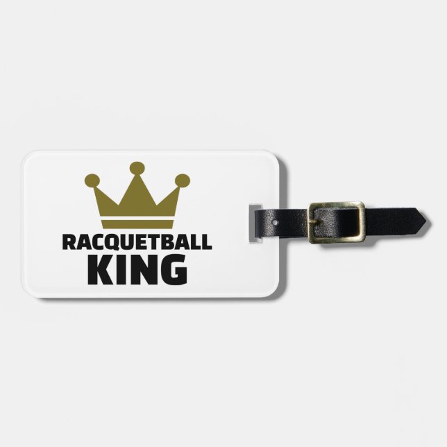 Racquetball king luggage tag (Front Horizontal)