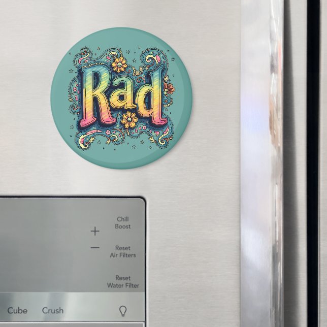 Rad 70s Groovy Psychedelic Aesthetic Magnet (In Situ (Fridge))