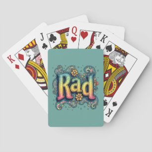 Rad 70s Groovy Psychedelic Aesthetic Playing Cards