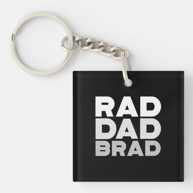 Rad Dad Brad Keychain (Front)
