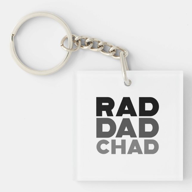 Rad Dad Chad Keychain (Front)