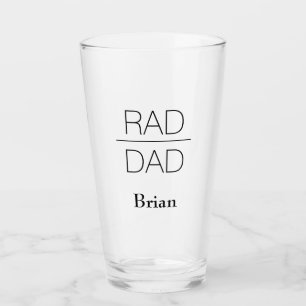 Rad Dad   Custom Name Father's day Glass