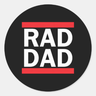 Rad Dad Dad Happy Father'S Day Classic Round Sticker