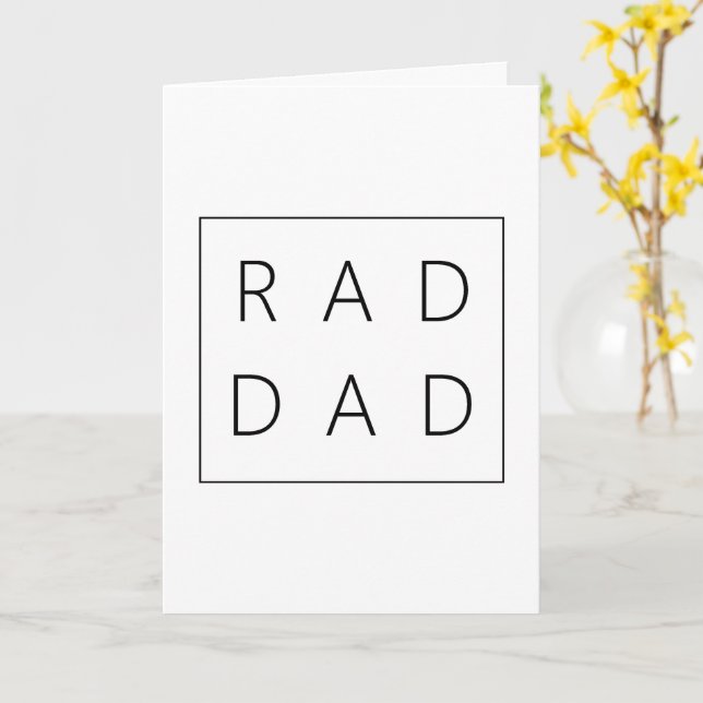 Rad Dad Father's Day Card (Yellow Flower)