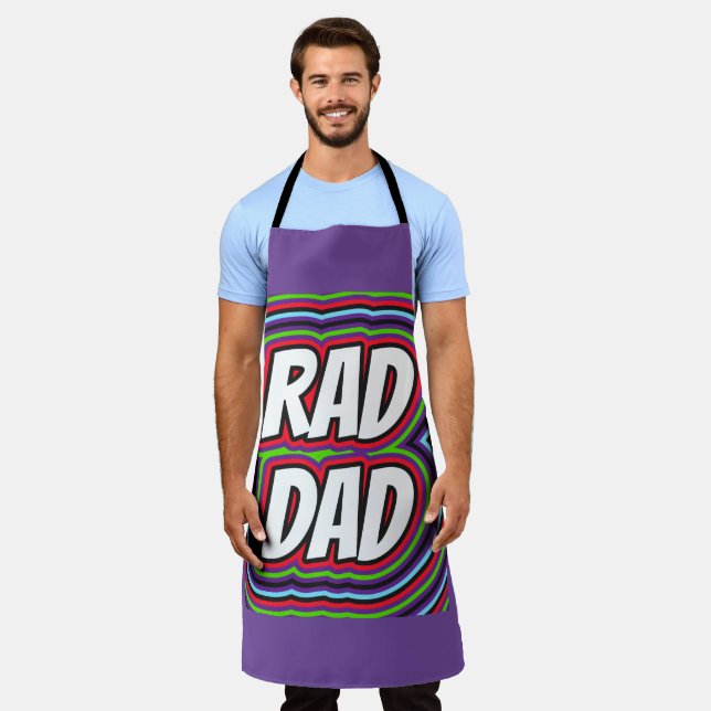 RAD DAD FATHER'S DAY RETRO All-Over Print Apron (Worn)