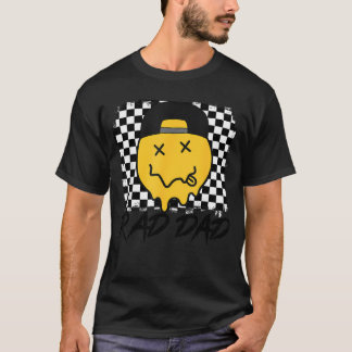 Rad Dad Funny Chequered Father's Day Smile T-Shirt