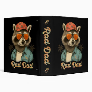 Rad Dad Funny Happy Father's Day Vintage Binder