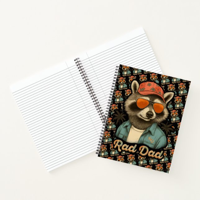 Rad Dad Funny Happy Father's Day Vintage Notebook (Inside)