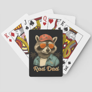 Rad Dad Funny Happy Father's Day Vintage Playing Cards