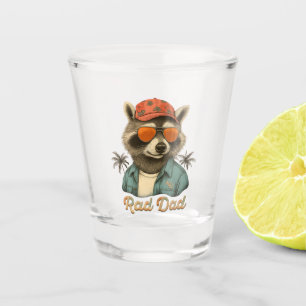 Rad Dad Funny Happy Father's Day Vintage Shot Glass