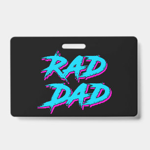 Rad Dad Retro 80's Badge