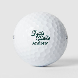 Rad Dad Retro Type Personalized Golf Balls