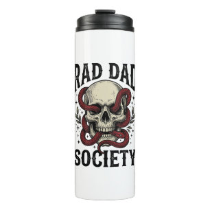 Rad Dad Society Vintage Skull Snake Shirt Design_1 Thermal Tumbler