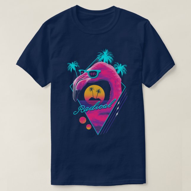 Rad Flamingo  T-Shirt (Design Front)
