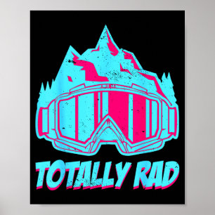 Rad goggles retro ski vintage 80s 90s skiing poster