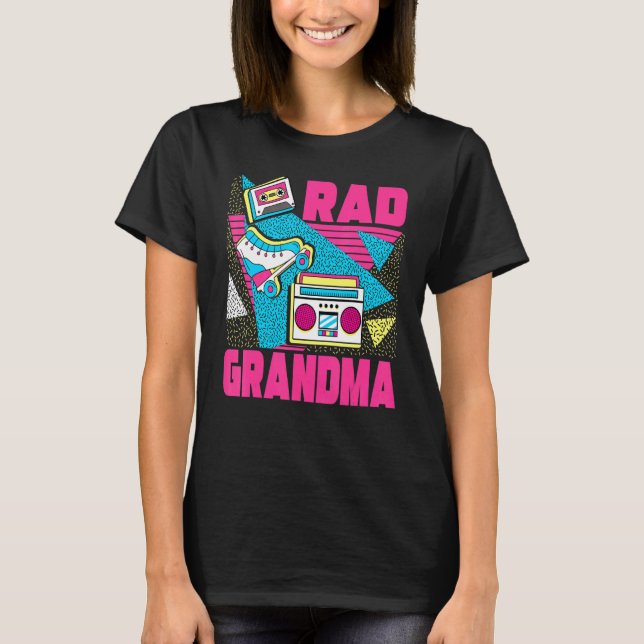 Rad Grandma 90s Aesthetic Nostalgia 1990's Retro G T-Shirt (Front)