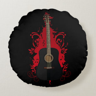 Rad Guitar Round Pillow